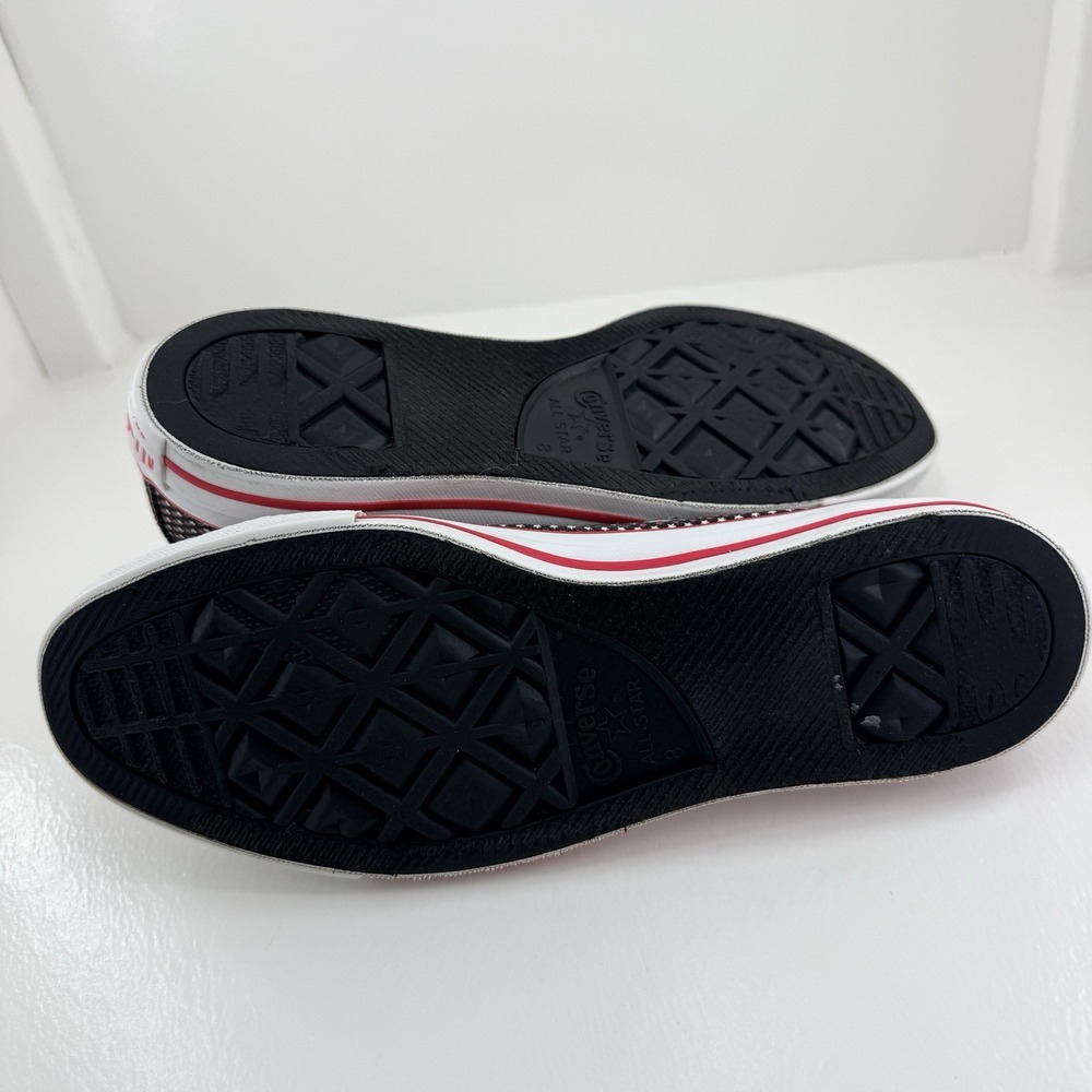 Converse Chuck Taylor All Star Women 10 Black Pink Star Print Low Top Sneakers - Picture 14 of 14